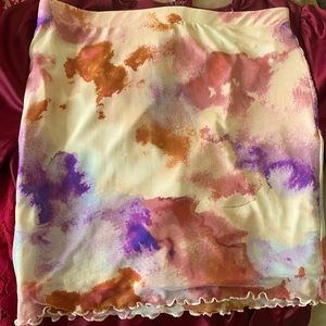Tye dye fashion nova mini skirt